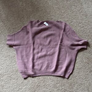The Reset Relaxed Scoop-Neck Sweater in Mauve